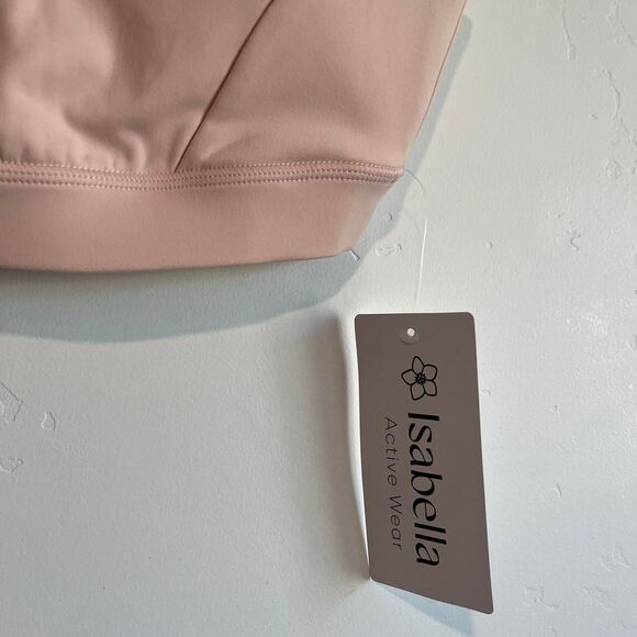 NWT Isabella active wear Soft pink active sports bra xs - Picture 2 of 5